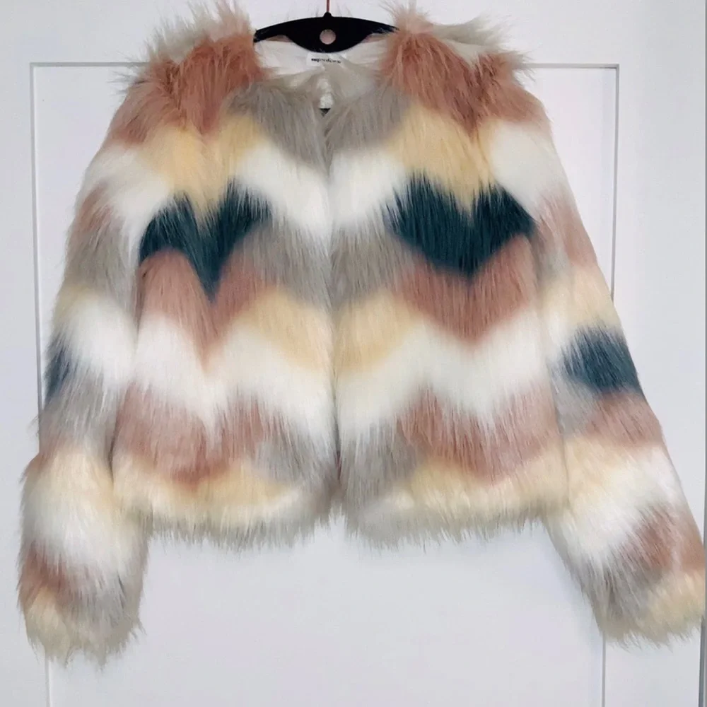 superdown Multicolor Faux Fur Jacket - Picture 6 of 6